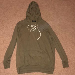Oversized army green hoodie
